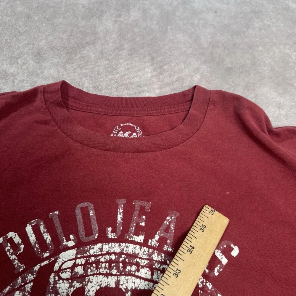 Polo Jeans Ralph Lauren 1967 Football Graphic Long Sleeve Shirt Mens L FLAW*